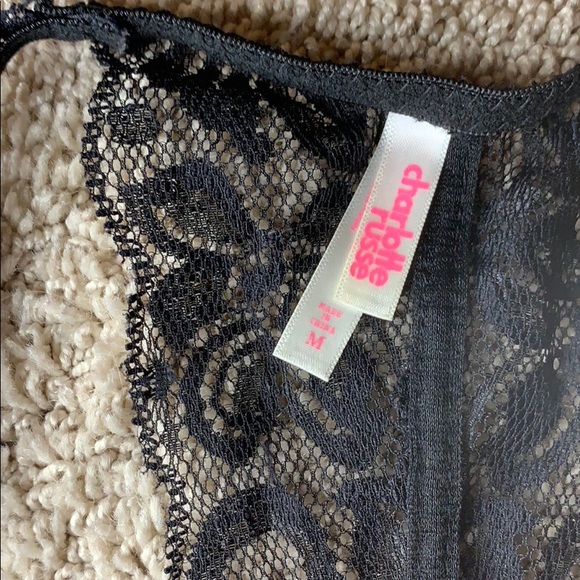 Charlotte Russe Lace Bandeau Top - Picture 4 of 6